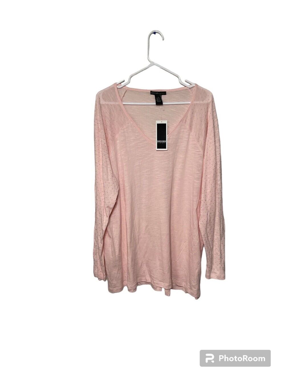 DESIGN HISTORY NWT Tunic Blouse Top Womens Plus Size 3X NEW Gems Y2k Longsleeve